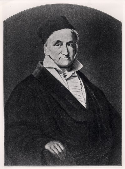 Ritratto di Carl Friedrich Gauss (1777-1855) da Handbuch der Vermessungskunde pubblicato da Metzler a Stoccarda, 1895 da German School