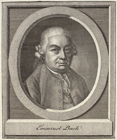 Ritratto di Carl Philipp Emanuel Bach (1714-88) da German School