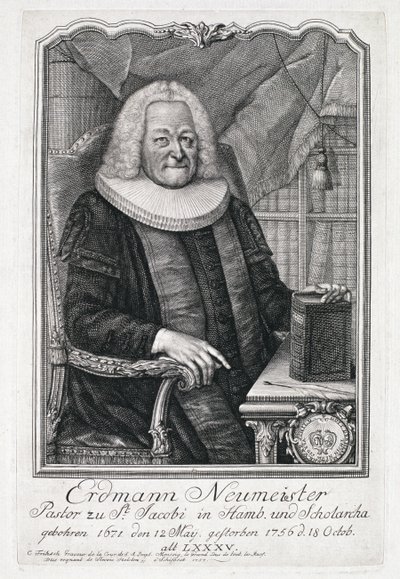 Ritratto di Erdmann Neumeister da German School