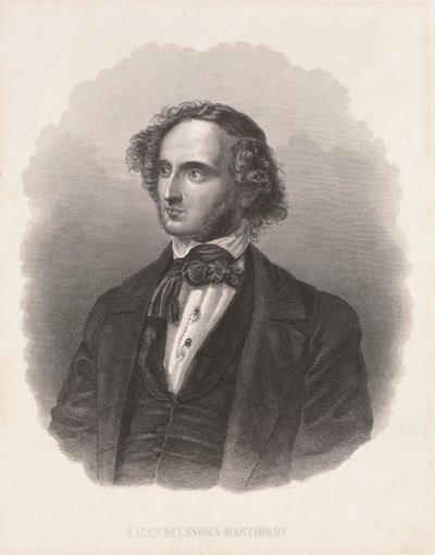 Ritratto di Felix Mendelssohn da German School