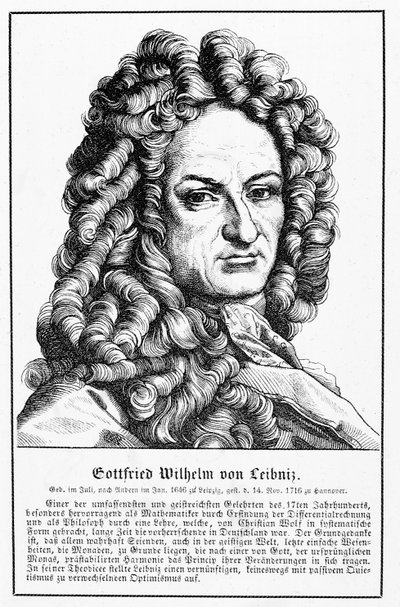 Ritratto di Gottfried Wilhelm Leibniz da German School