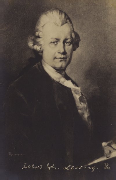 Ritratto di Gotthold Ephraim Lessing da German School
