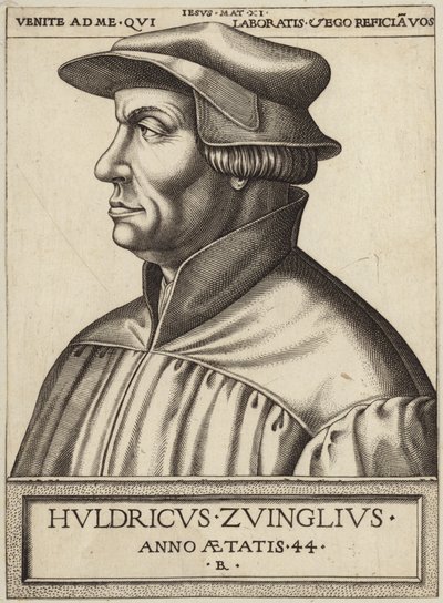 Ritratto di Huldrych Zwingli da German School