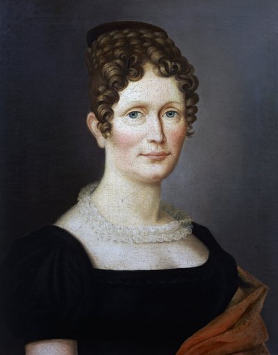 Ritratto di Johanna Christiane Schumann, madre del compositore tedesco Robert Schumann da German School