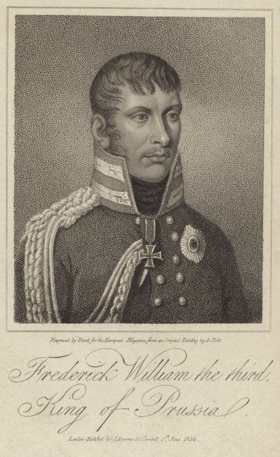 Ritratto di Re Federico Guglielmo III di Prussia da German School