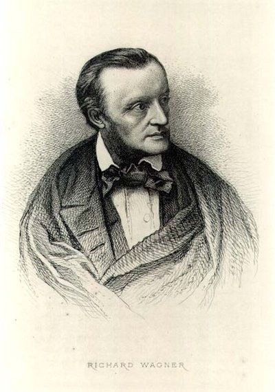 Ritratto di Richard Wagner (1813-83) compositore tedesco da German School
