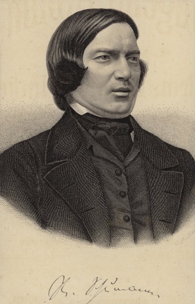 Ritratto di Robert Schumann da German School