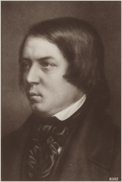 Ritratto di Robert Schumann da German School