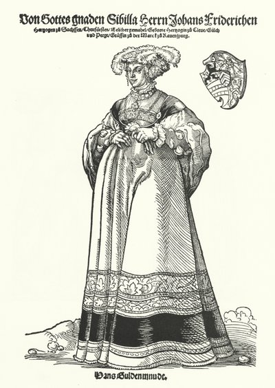 Ritratto di Sibylle, Duchessa di Sassonia da German School