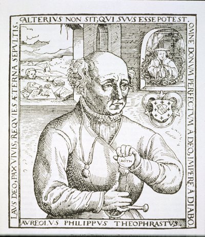 Ritratto di Theothrastus Paracelsus (1493-1541), copia di un