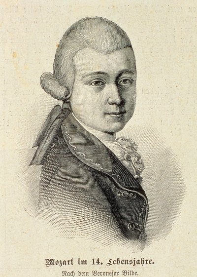 Ritratto di Wolfgang Amadeus Mozart da German School