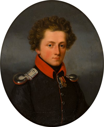 Ritratto di un giovane ufficiale da German School