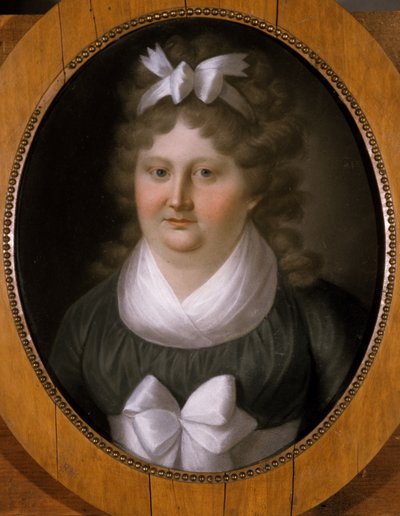 Ritratto di una donna con un nastro nei capelli da German School