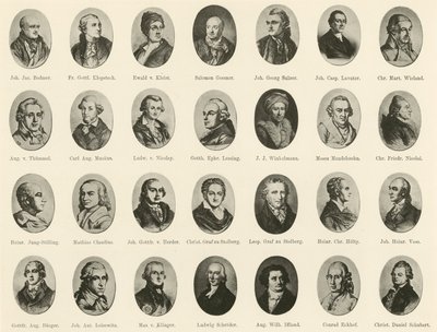 Ritratti di famosi tedeschi da Ritter vom Deutschen Geiste da German School