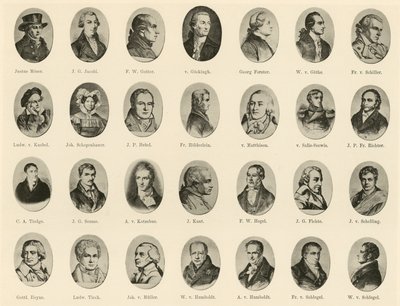Ritratti di famosi tedeschi da Ritter vom Deutschen Geiste da German School