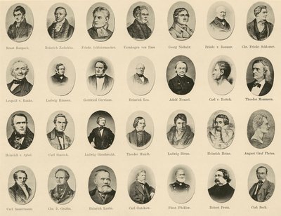 Ritratti di famosi tedeschi da Ritter vom Deutschen Geiste da German School