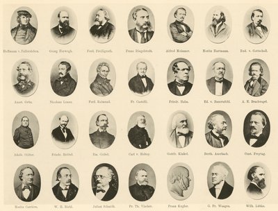 Ritratti di famosi tedeschi da Ritter vom Deutschen Geiste da German School