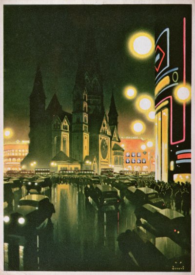 Cartolina che raffigura Berlino, c.1930-6 da German School