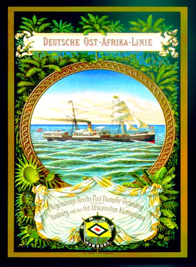 Poster pubblicitario della German East Africa Line, 1890 da German School
