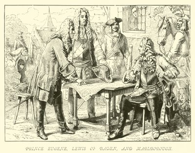 Principe Eugenio, Luigi di Baden e Marlborough da German School