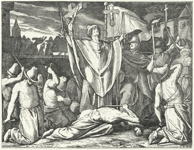 Processione di una confraternita flagellante (incisione) da German School