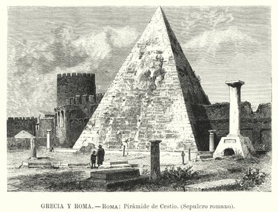 Piramide di Cestio, tomba di Gaio Cestio, Roma da German School