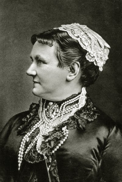 Regina Carola di Sassonia c.1890 (foto b/n) da German School