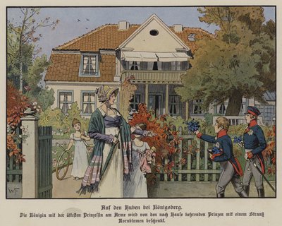 La regina Luisa di Prussia e i suoi figli a Königsberg, Prussia orientale da German School