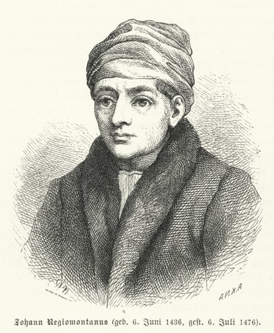 Regiomontano, matematico e astronomo rinascimentale tedesco (incisione) da German School