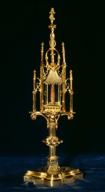 Ostensorio reliquiario con pezzo di croce, Augusta, c.1490 da German School