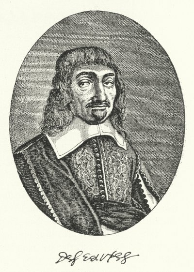 René Descartes, filosofo francese (incisione) da German School