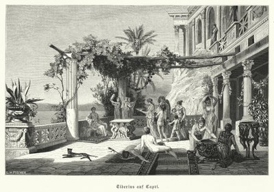 Imperatore romano Tiberio sull