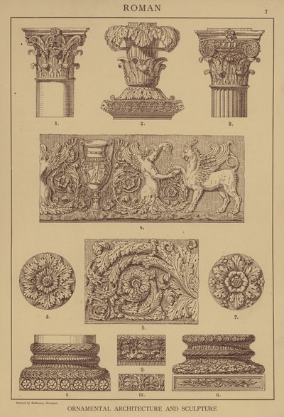 Romano, architettura ornamentale e scultura da German School