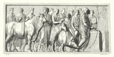 Processione romana con animali sacrificali da German School