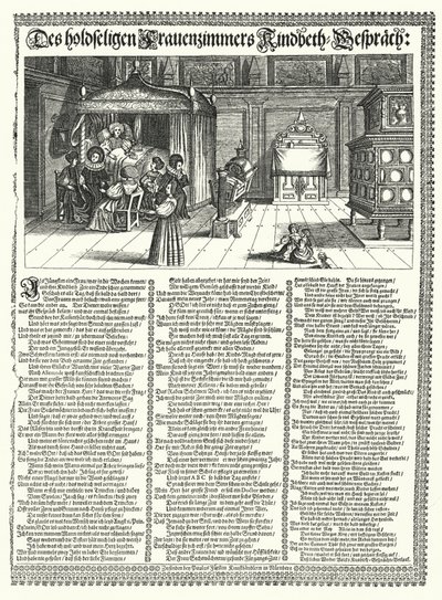 Poema satirico sul pettegolezzo delle donne da German School