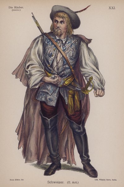 Schweizer, da Die Rauber (I Masnadieri) di Friedrich Schiller da German School