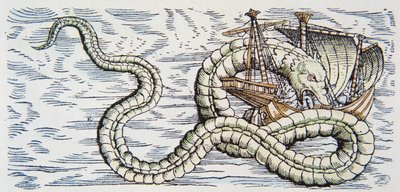 Serpente marino attacca una nave da German School