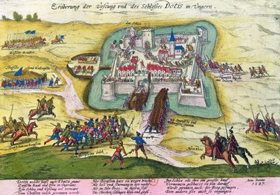 Assedio del castello di Tata nel 1597 da German School