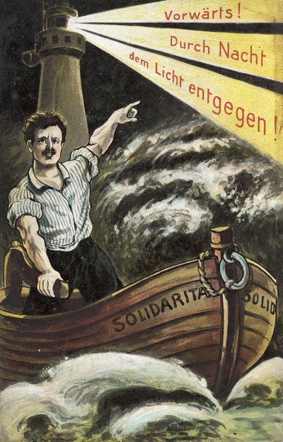 Cartolina di propaganda socialista da German School