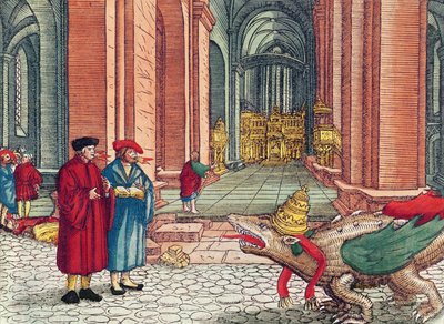 Parlare in lingue, Pentecoste, dalla Bibbia di Lutero, c.1530 da German School