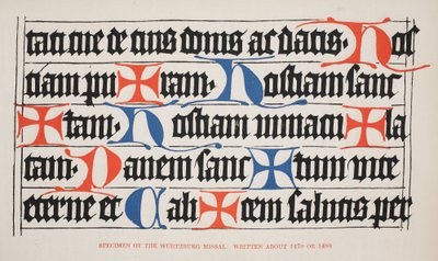 Specimen del Messale di Wurtzburg, scritto intorno al 1470 o 1480 da German School