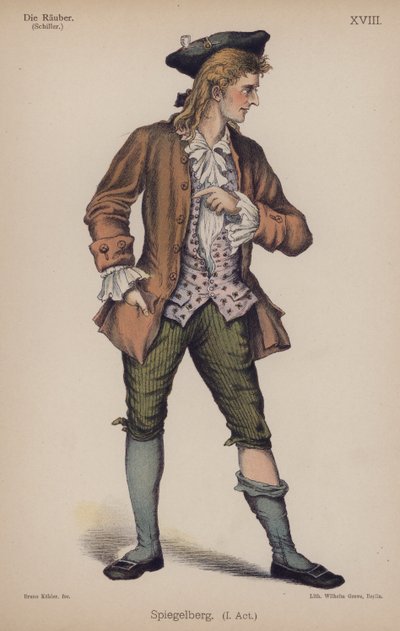 Spiegelberg, da Die Rauber (I masnadieri) di Friedrich Schiller da German School