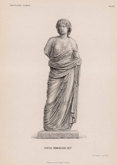 Statua del periodo romano da Olimpia, Grecia da German School