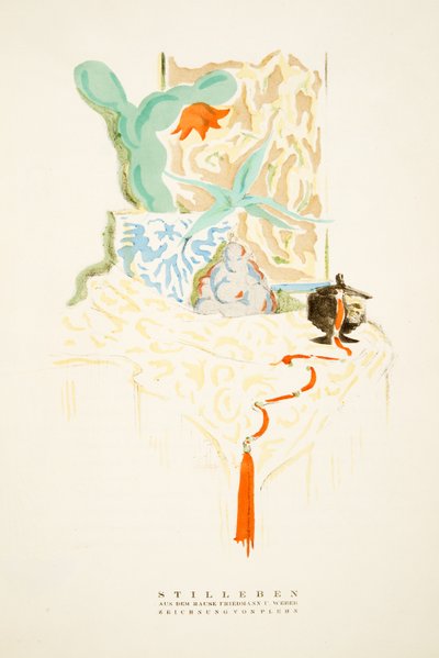 Natura morta, da The House of Friedmann U. Weber, da Styl, pub.1922 da German School