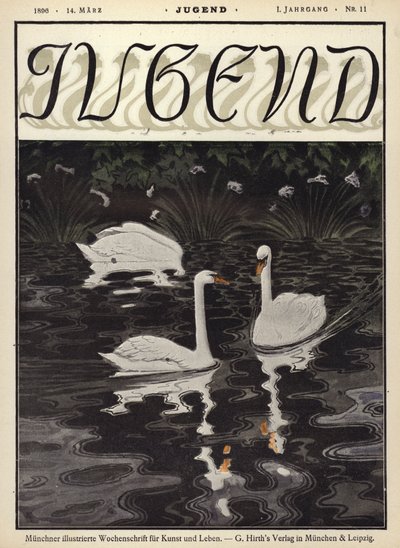 Cigni su un lago da German School