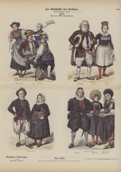 Costume svizzero, fine XVIII secolo da German School