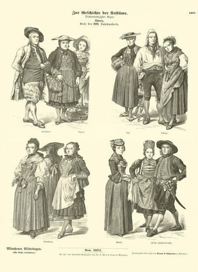 Costumi svizzeri, fine XVIII secolo da German School