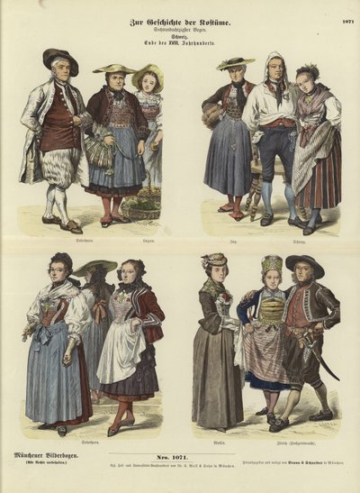 Costumi svizzeri, fine XVIII secolo da German School