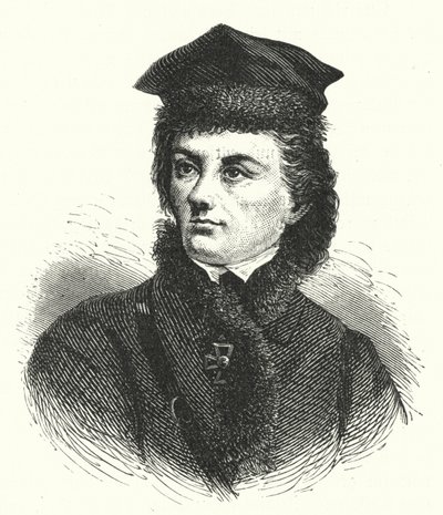 Tadeusz Kościuszko, generale polacco-lituano che guidò una rivolta contro il dominio russo e prussiano (incisione) da German School