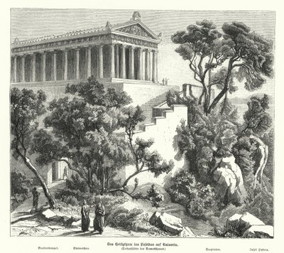 Tempio di Poseidone, Kalaureia, Grecia, dove Demostene si rifugiò prima di avvelenarsi nel 322 a.C. da German School